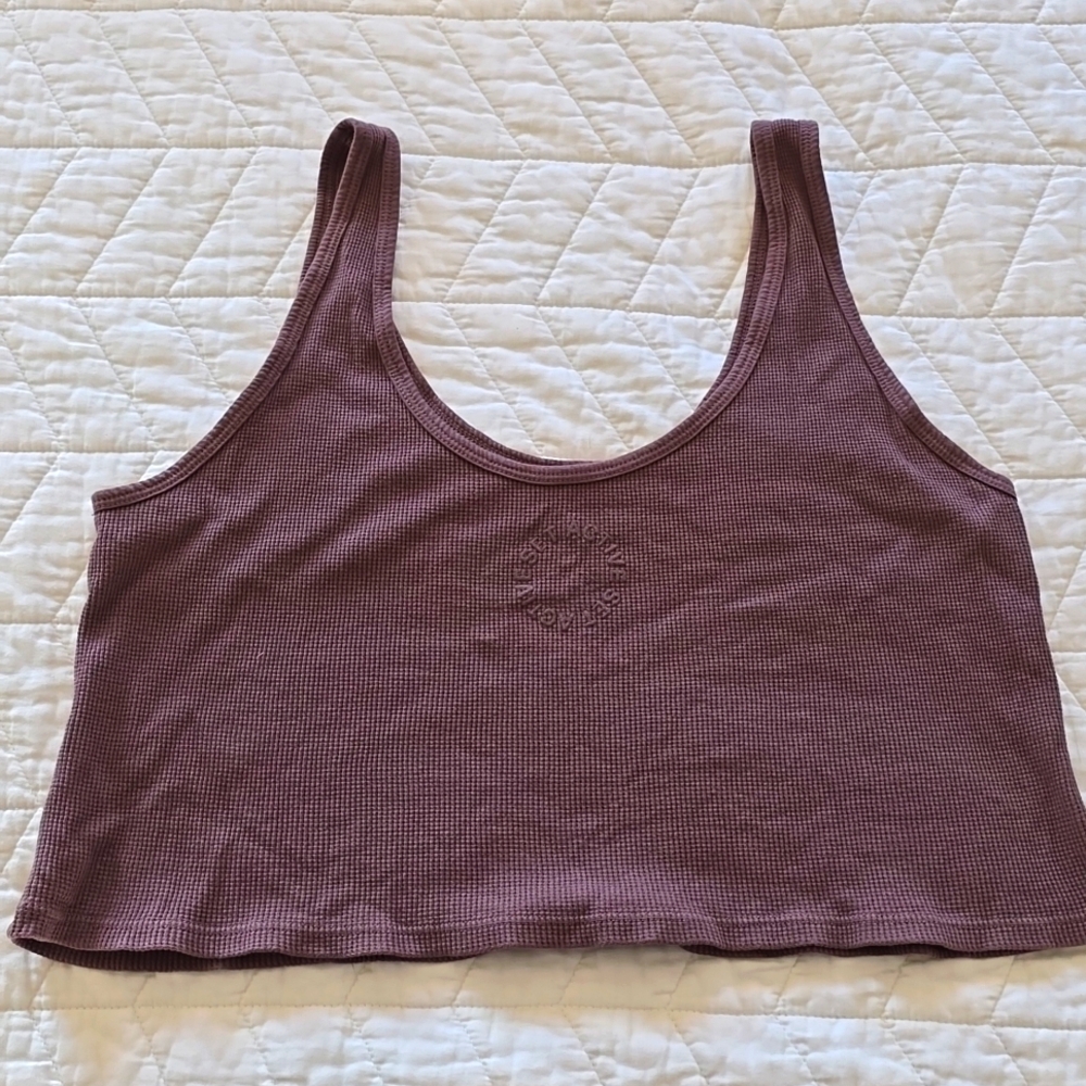 SET ACTIVE sz L maroon loose fit tank